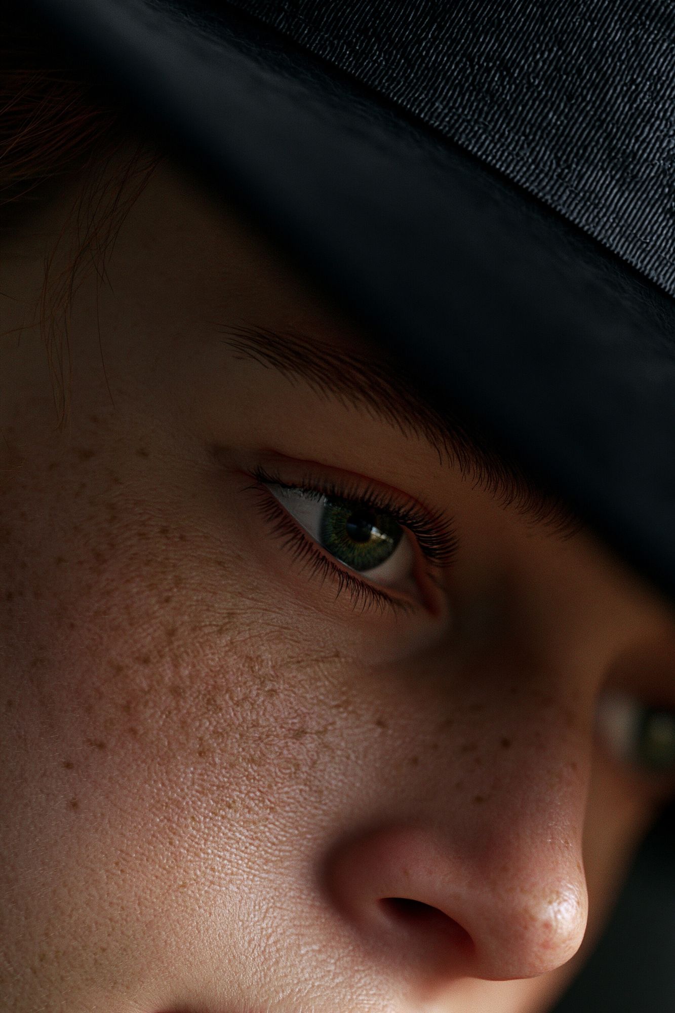 Moody Portrait Close-Up Poster. poster — photography art