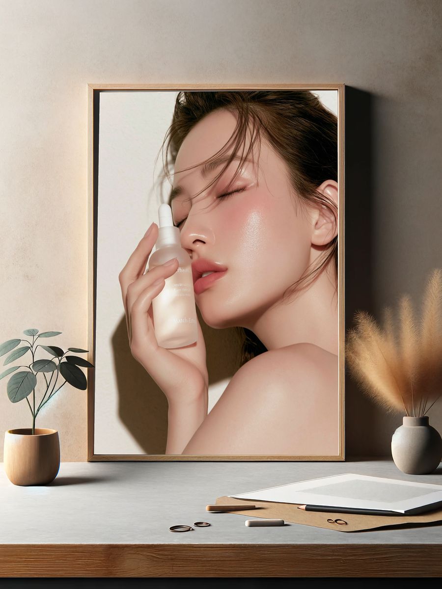Luxury Skincare Portrait Poster. — room view 2