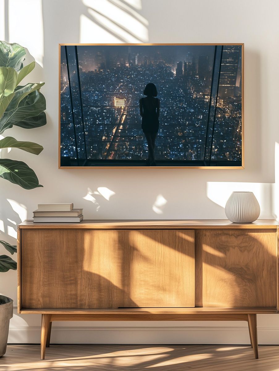 City Skyline Silhouette Photography Poster. — room view 3