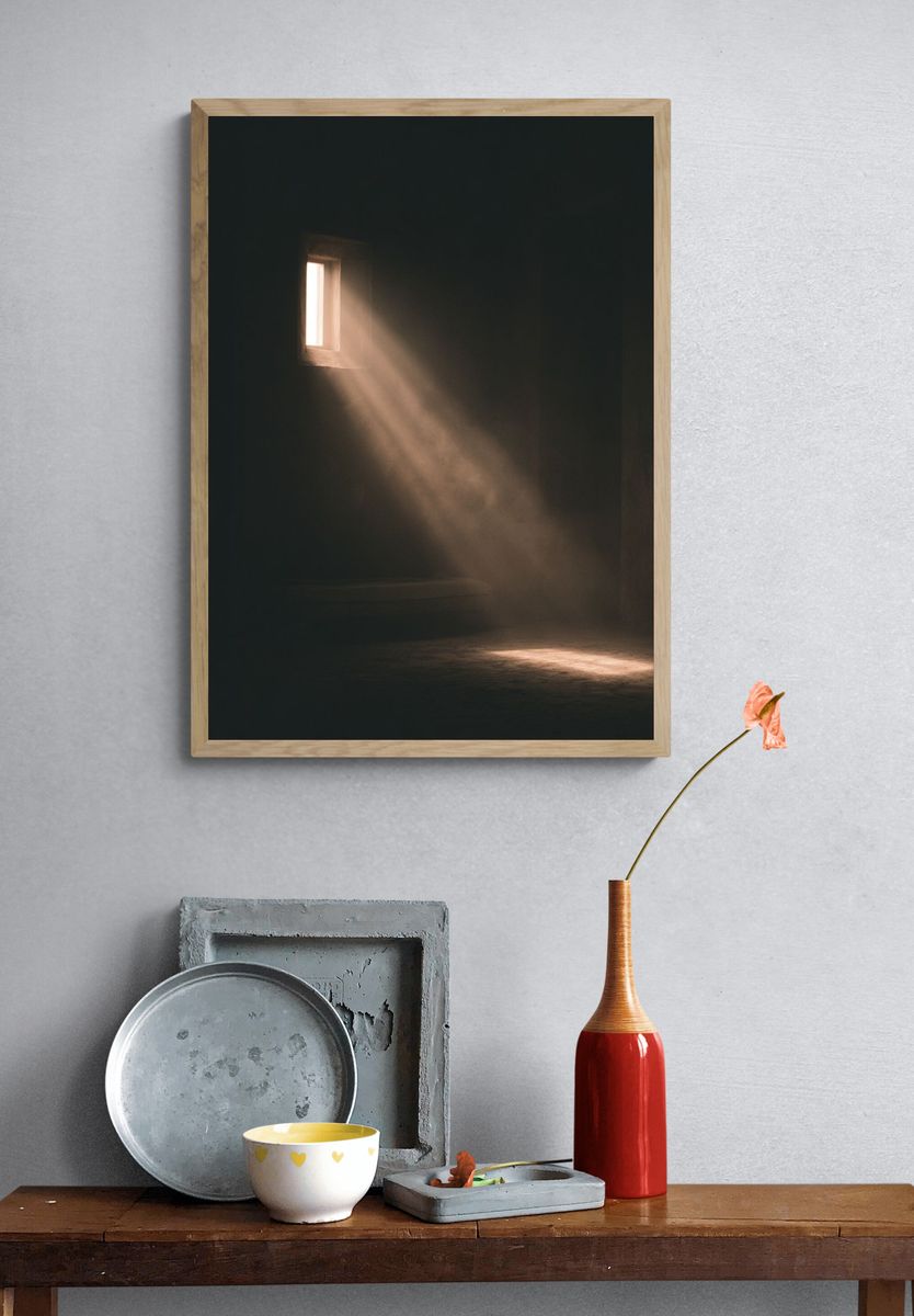Light Beam Interior Photography Poster. — room view 3