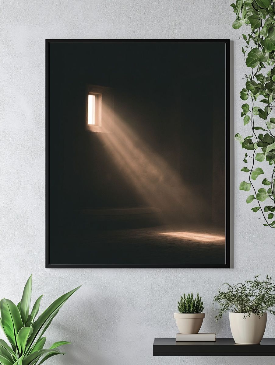 Light Beam Interior Photography Poster. — room view 4