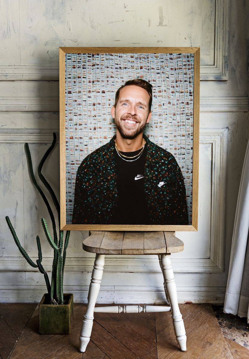 Smiling Portrait Photography Poster. — room view 1
