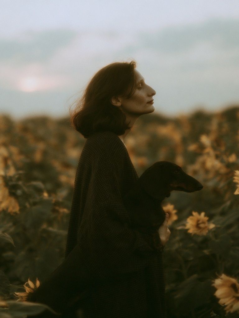 Sunflower Field Portrait Photography Poster. poster detail