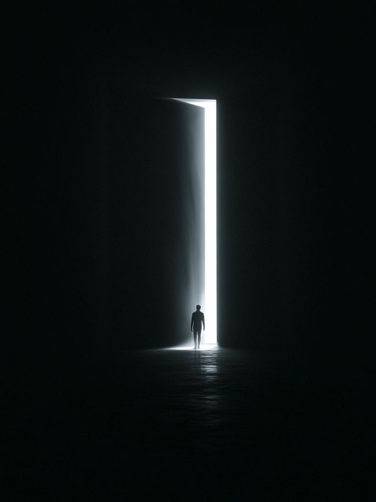 Doorway Silhouette Photography Poster. poster detail