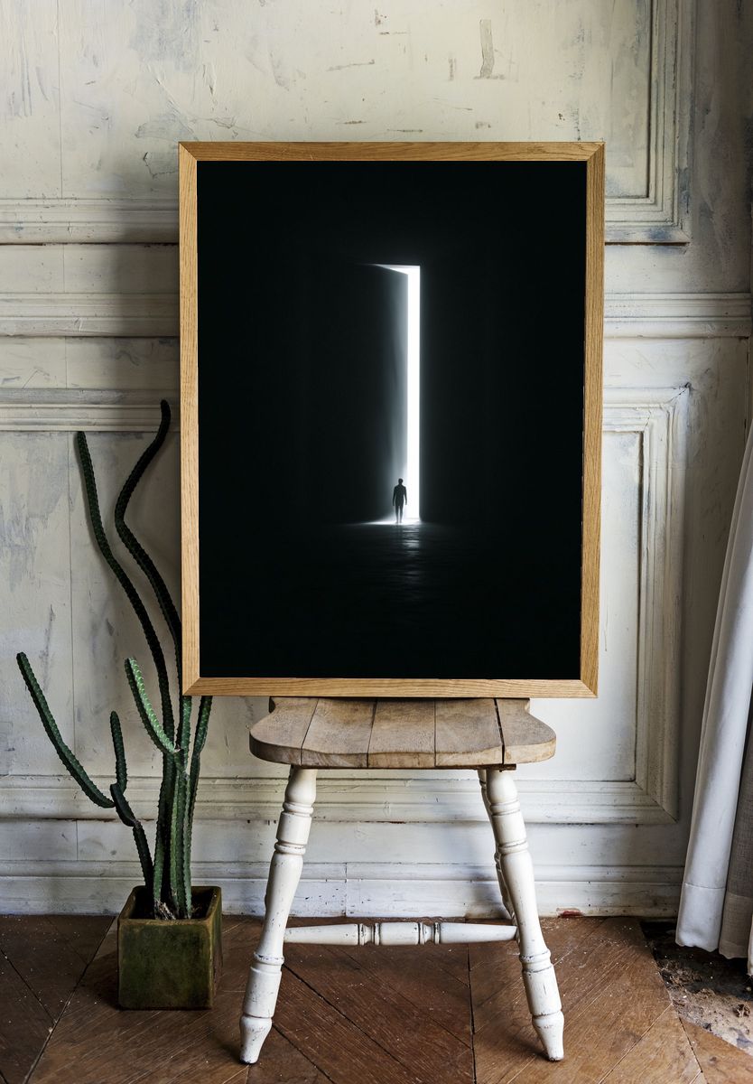 Doorway Silhouette Photography Poster. — room view 1