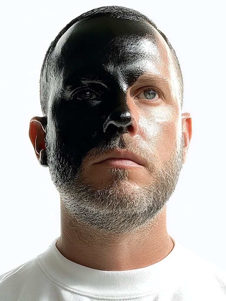 Split Face Portrait Photography Poster. poster detail