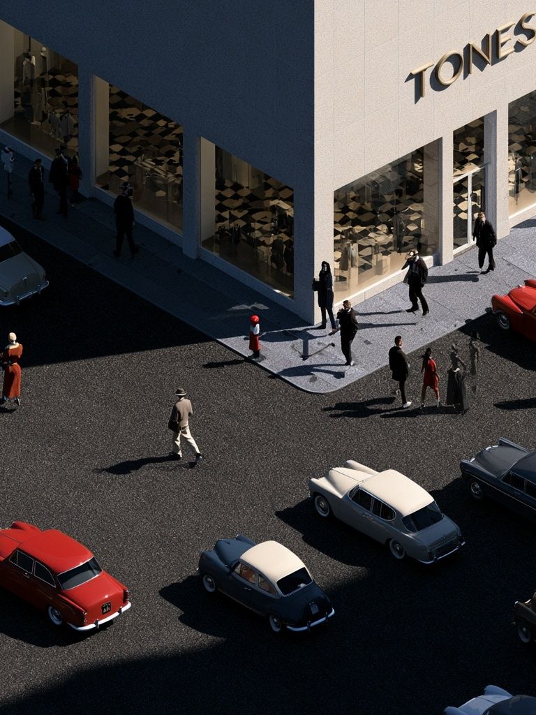 Luxury City Street Scene Poster. poster detail