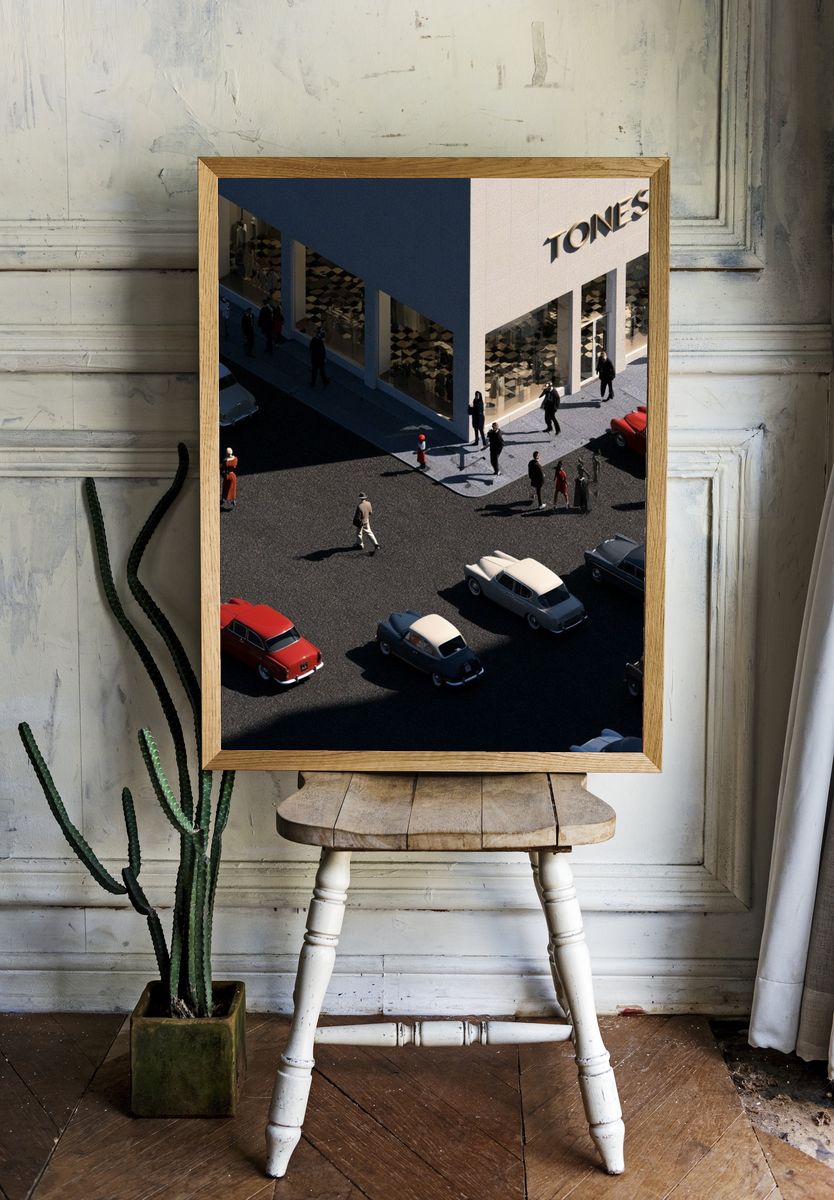 Luxury City Street Scene Poster. — room view 1