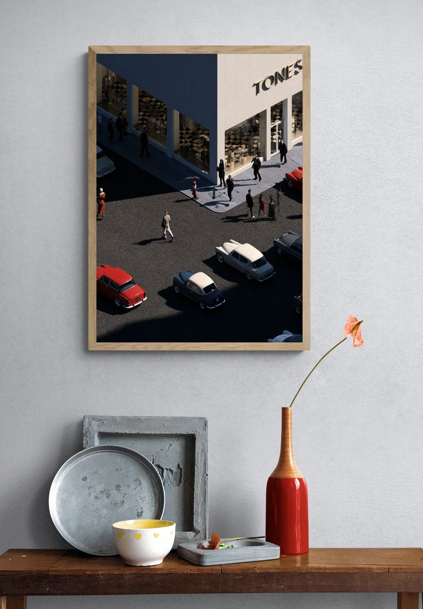Luxury City Street Scene Poster. — room view 3