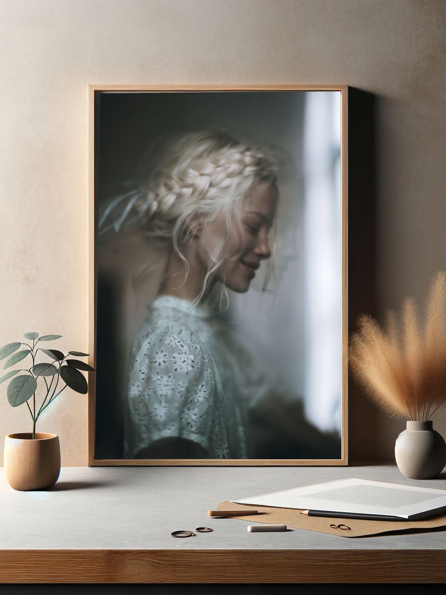 Braided Portrait Photography Poster. — room view 2