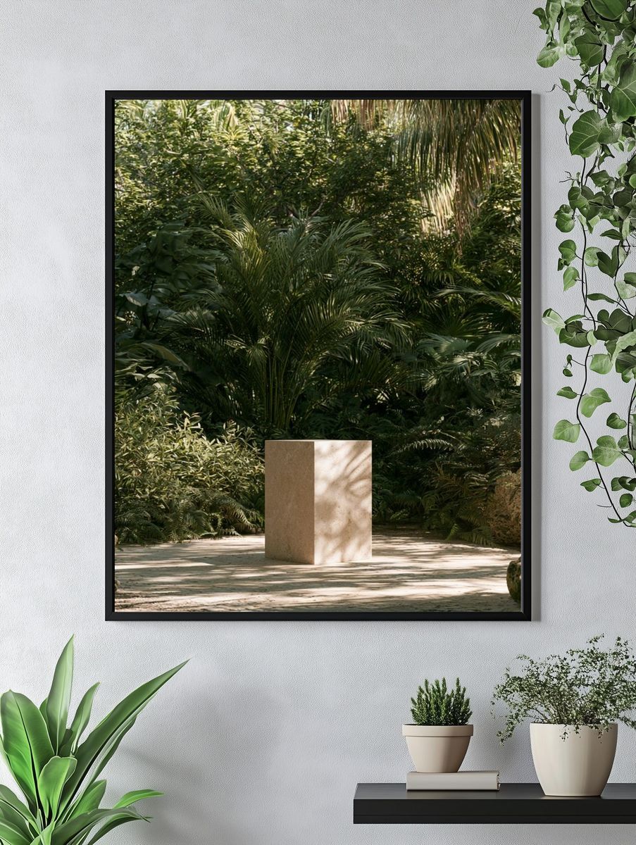 Tropical Garden Pedestal Photography Poster. — room view 4