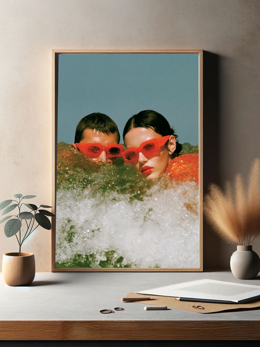 Retro Swim Portrait Poster. — room view 2