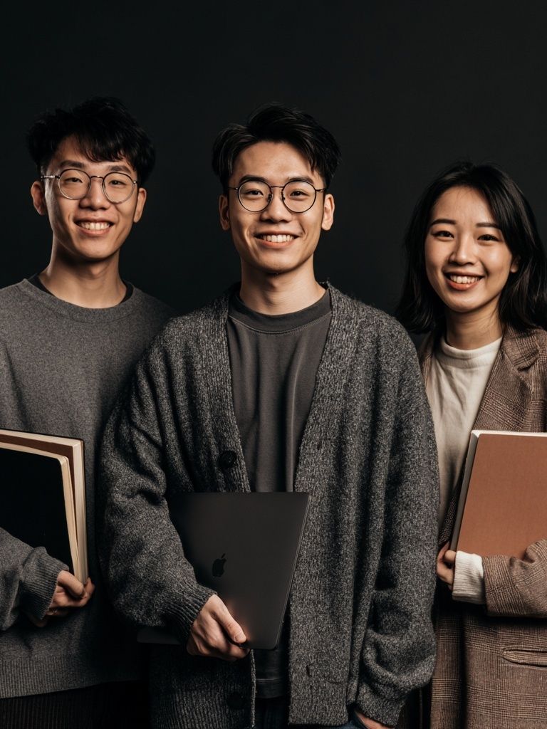 Smiling Students Portrait Photography Poster. poster detail