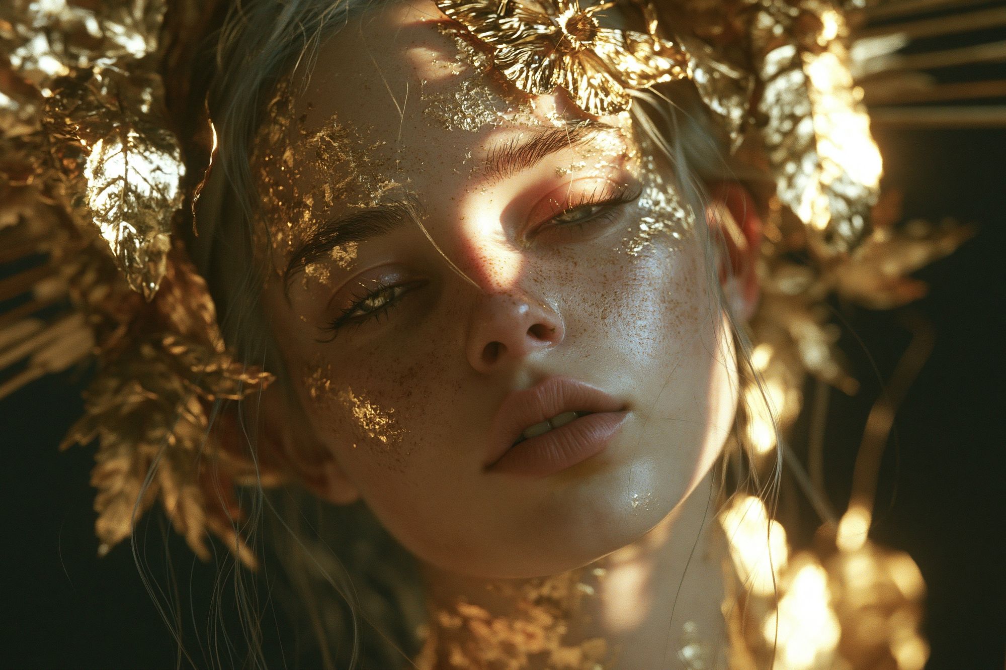 Golden Portrait Photography Poster. poster — photography art