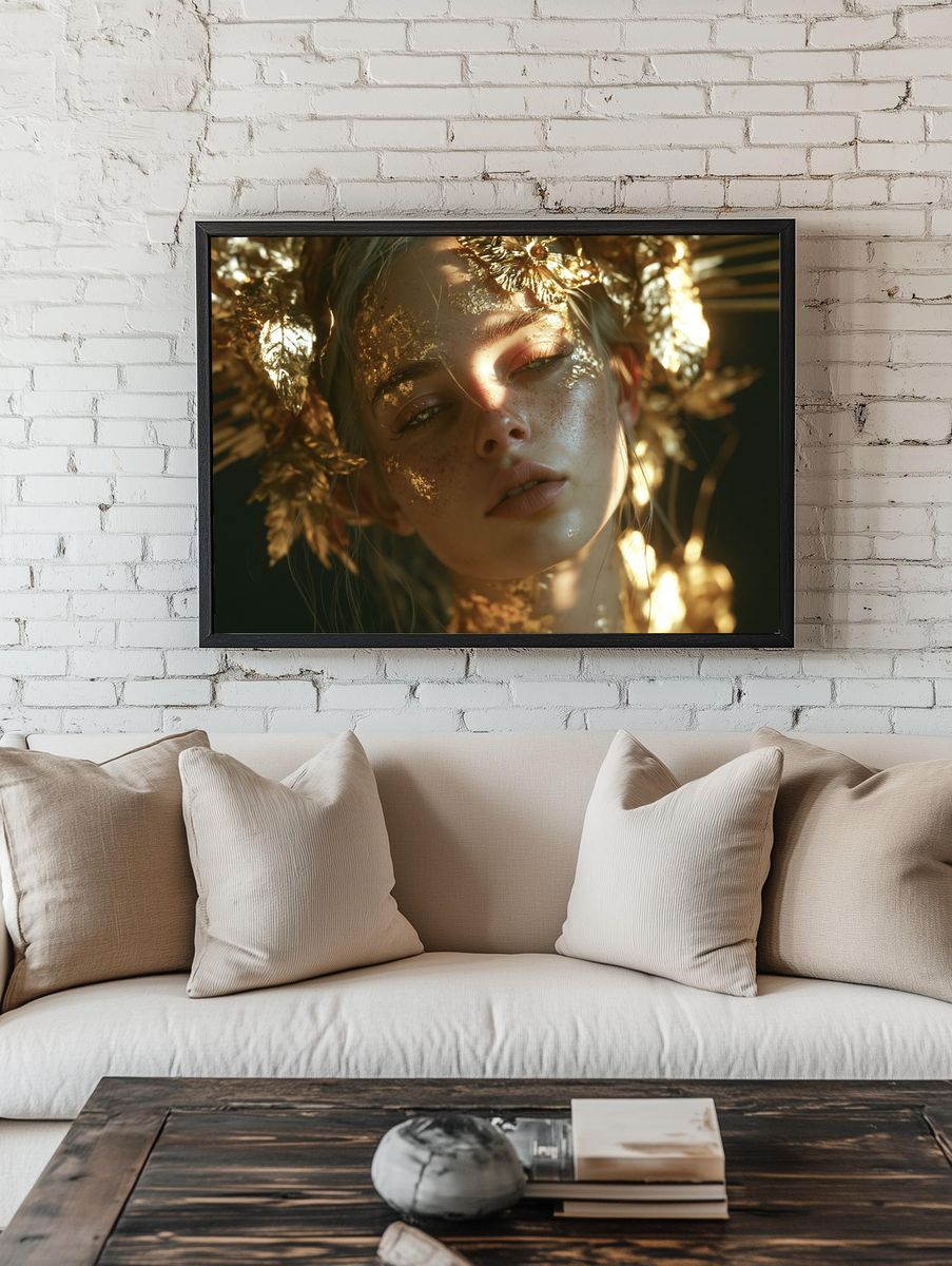 Golden Portrait Photography Poster. — room view 1