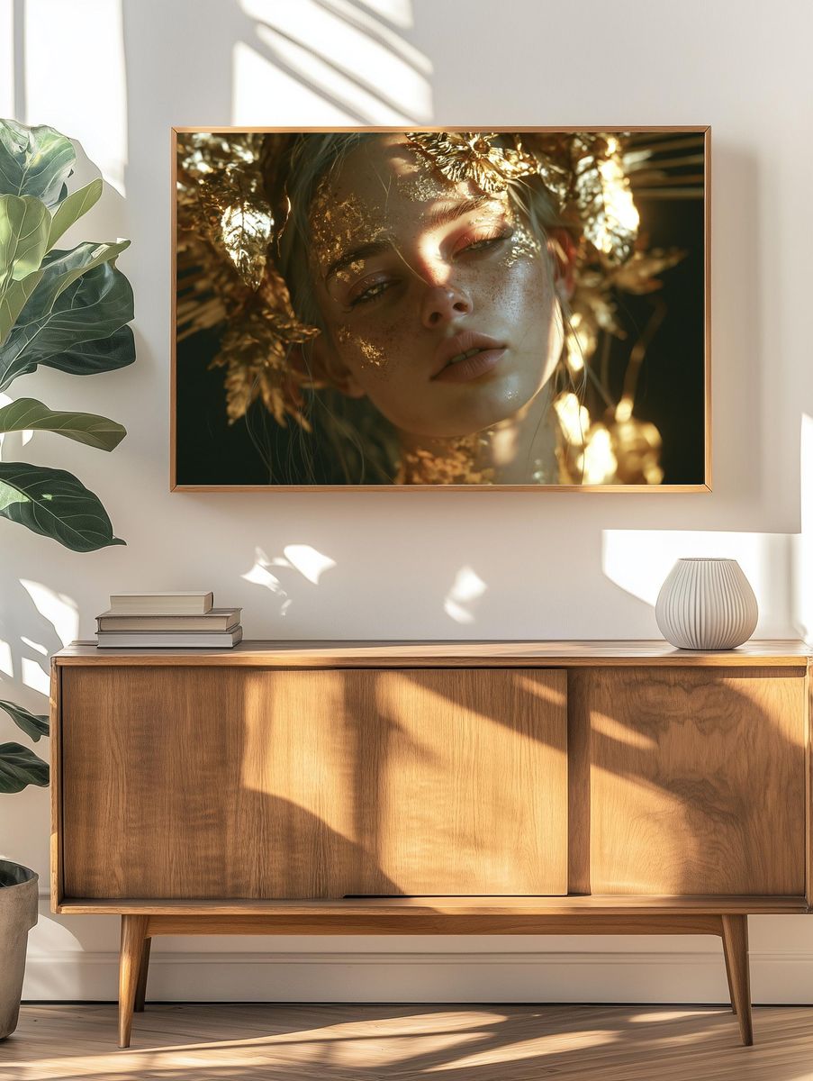 Golden Portrait Photography Poster. — room view 3