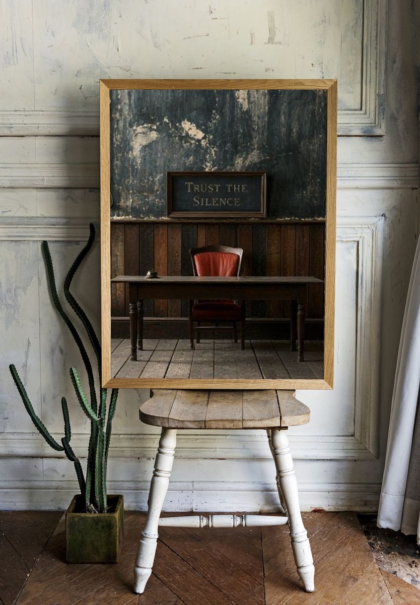 Trust the Silence Interior Poster. — room view 1