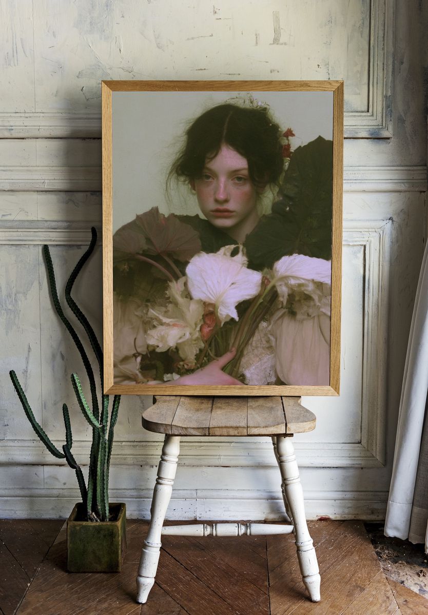 Floral Portrait Photography Poster. — room view 1