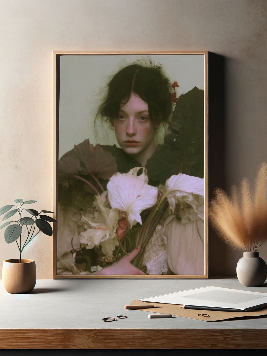 Floral Portrait Photography Poster. — room view 2