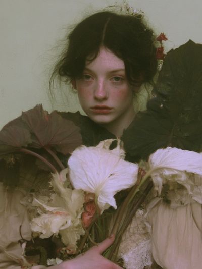 Floral Portrait Photography Poster. poster