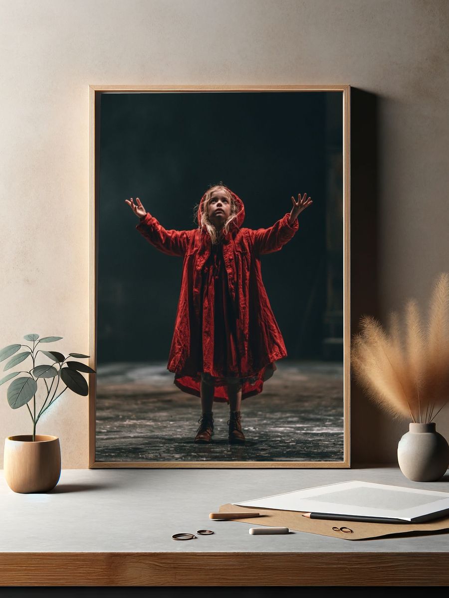 Girl in Red Cloak Photography Poster. — room view 2