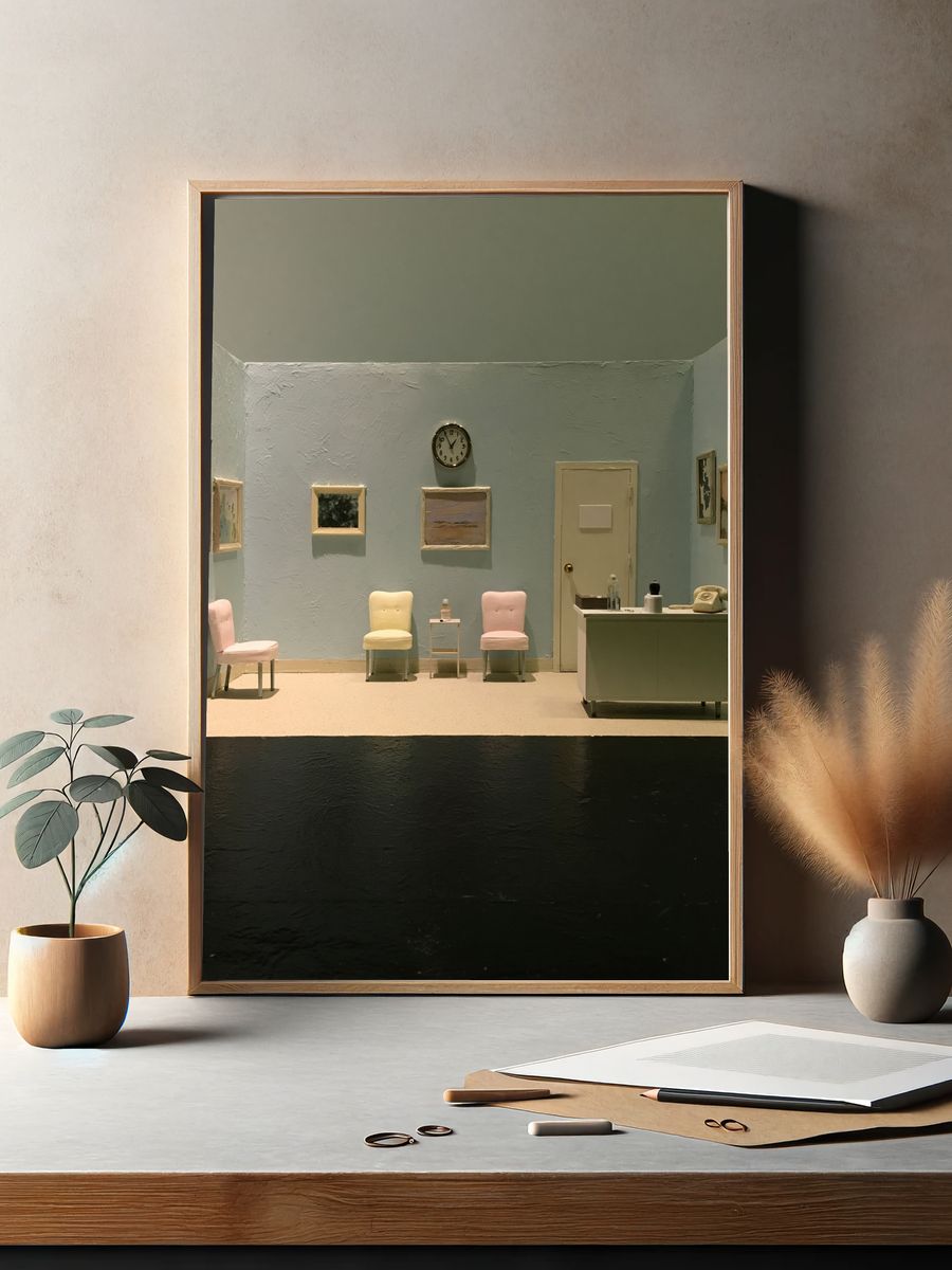 Pastel Waiting Room Photography Poster. — room view 2