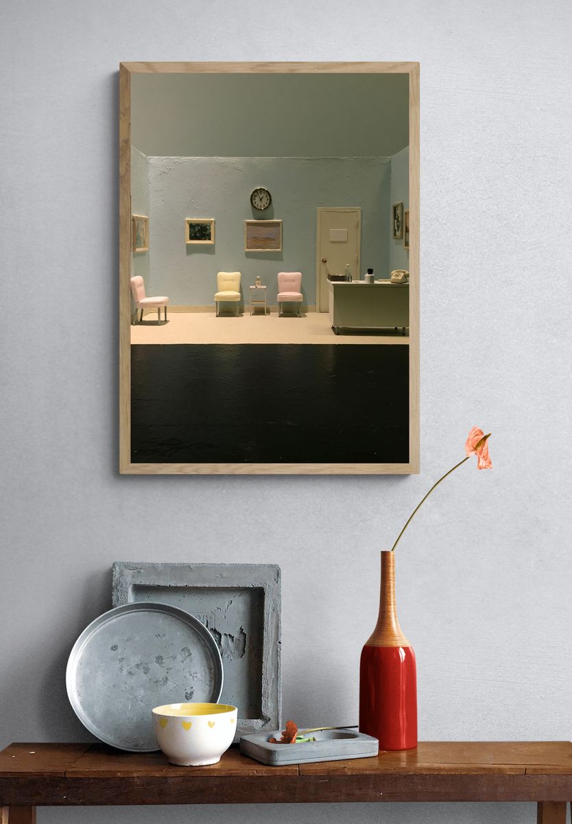 Pastel Waiting Room Photography Poster. — room view 3