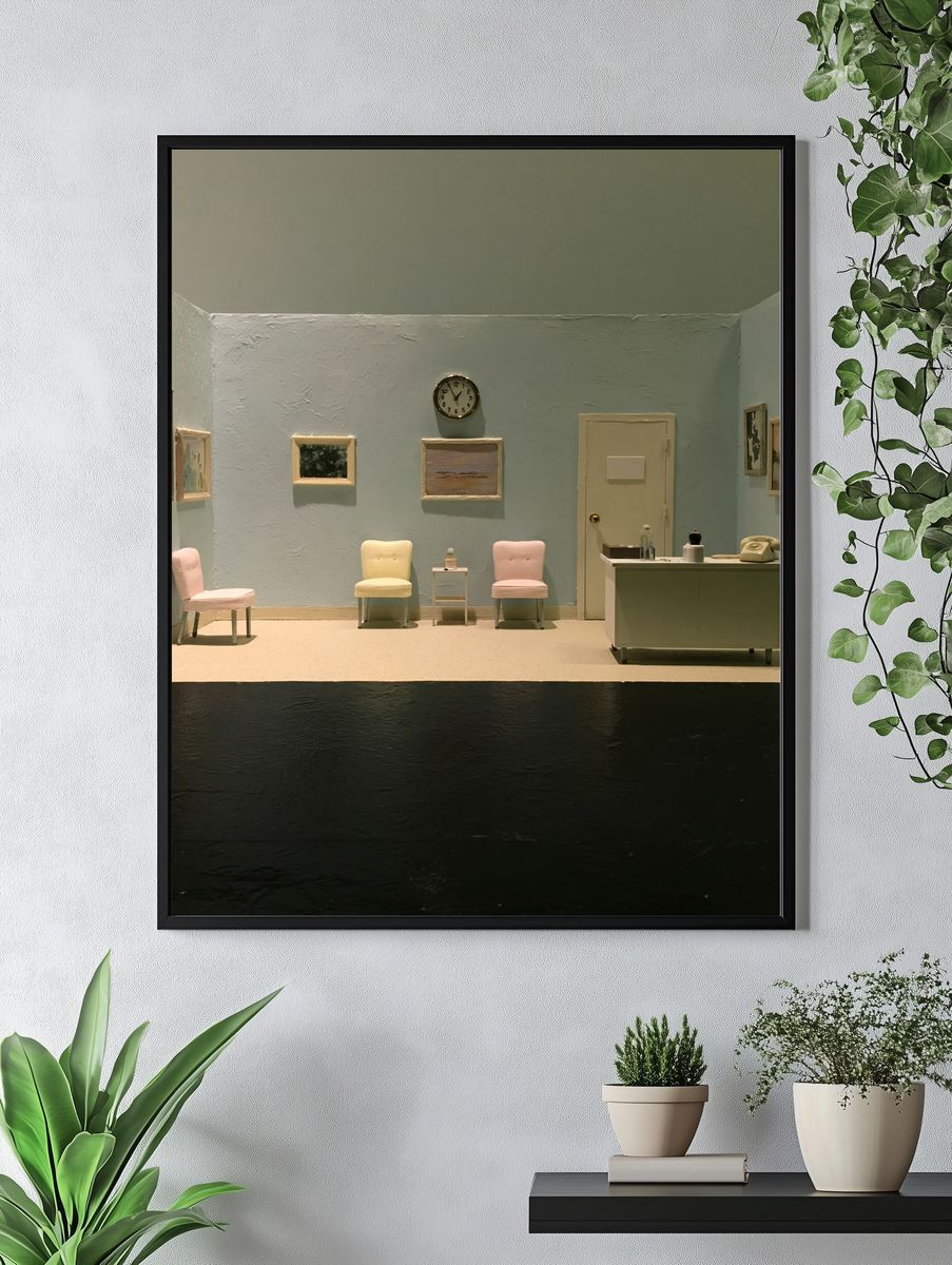 Pastel Waiting Room Photography Poster. — room view 4