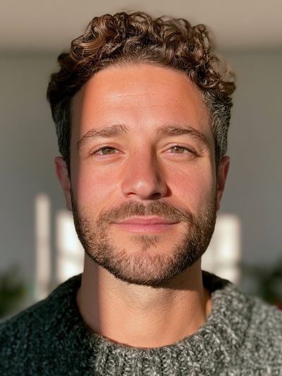Warm Male Portrait Photography Poster.