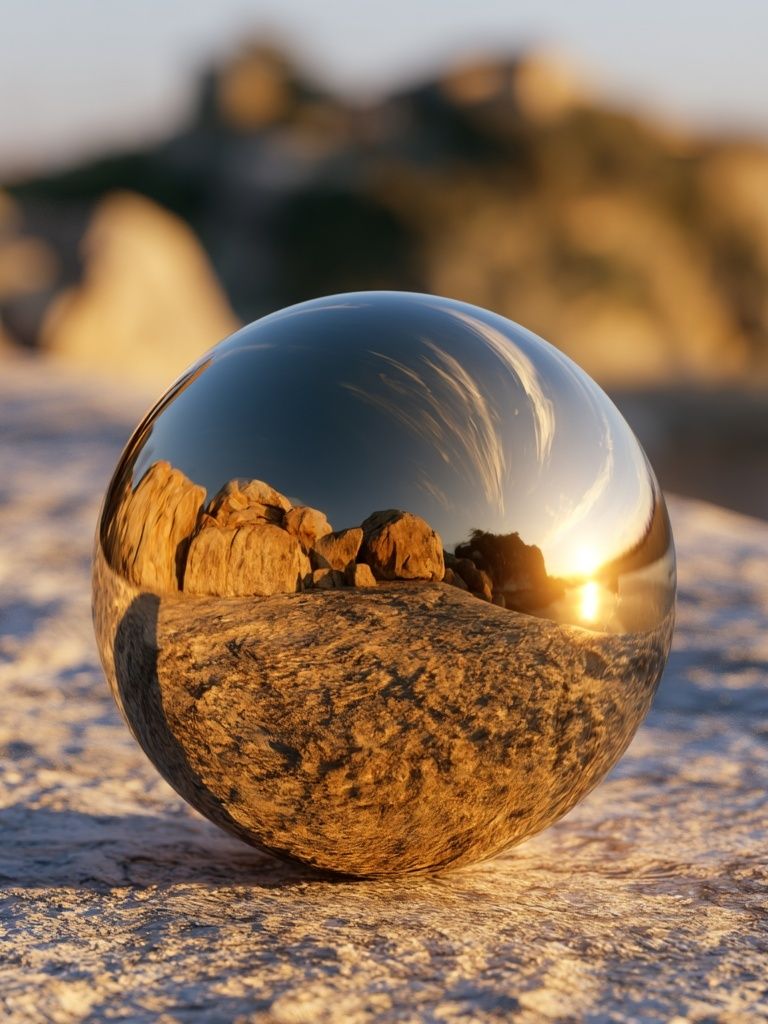 Sunset Crystal Sphere Photography Poster. poster — photography art