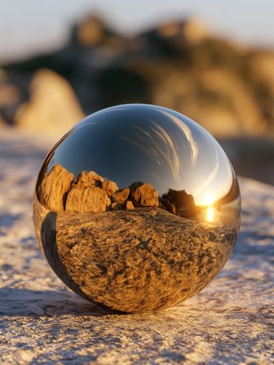 Sunset Crystal Sphere Photography Poster. poster