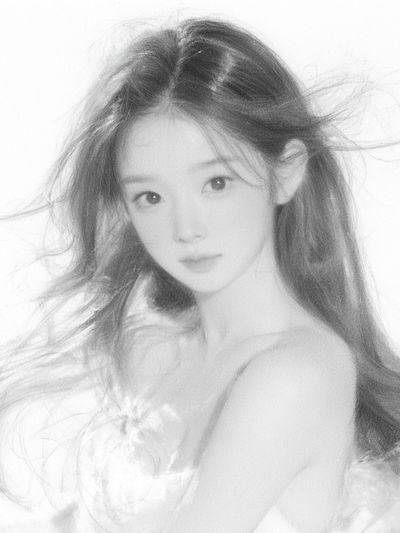 Dreamy Girl Portrait Print. poster