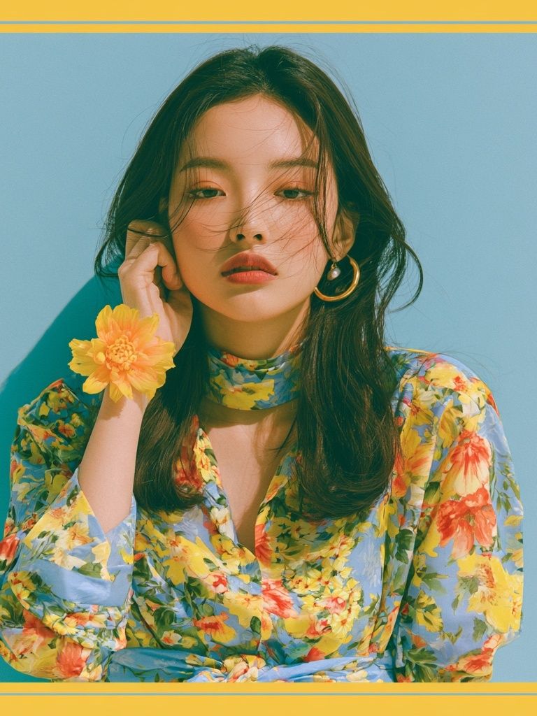 Floral Portrait Photography Poster. poster — photography art