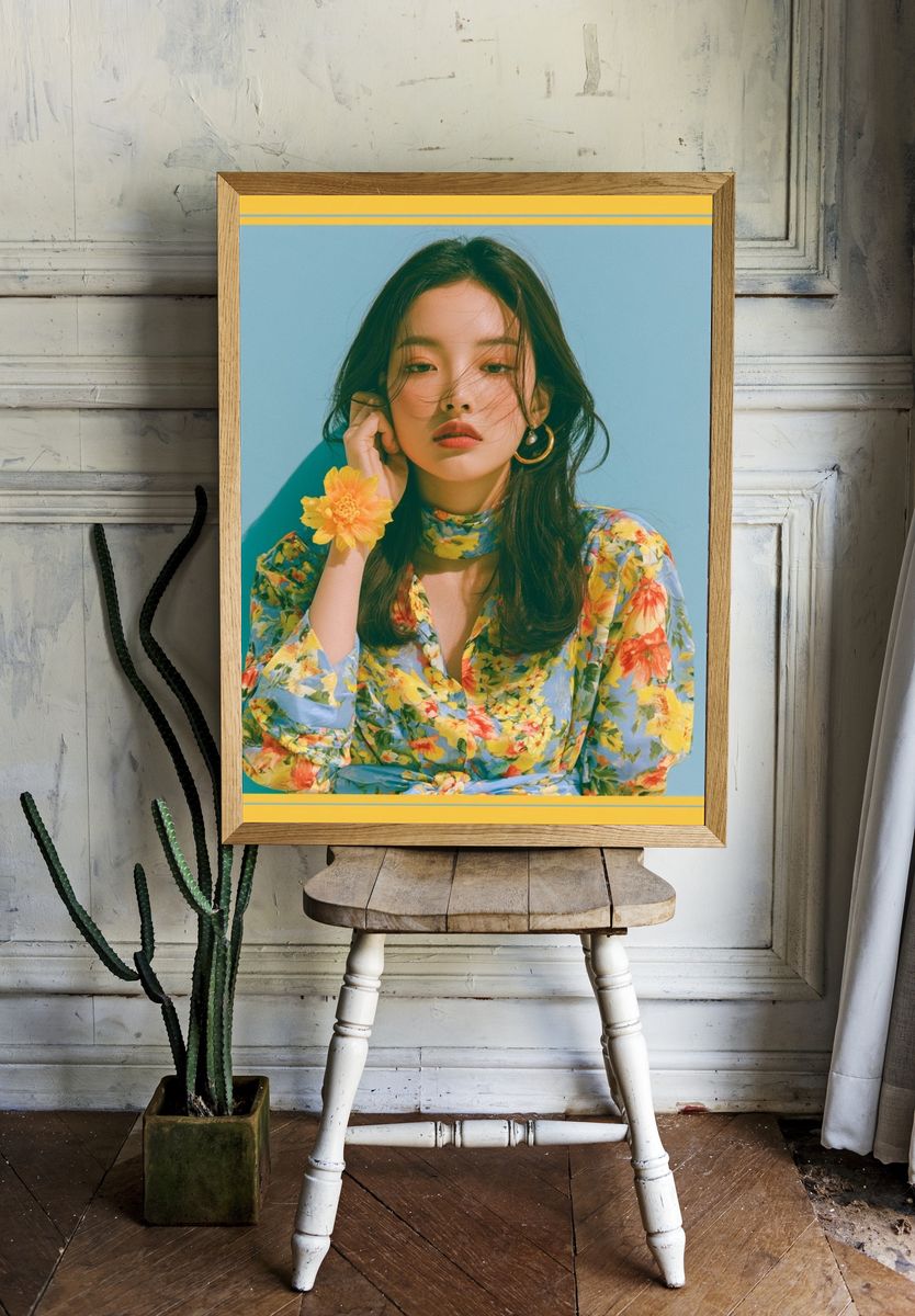 Floral Portrait Photography Poster. — room view 1