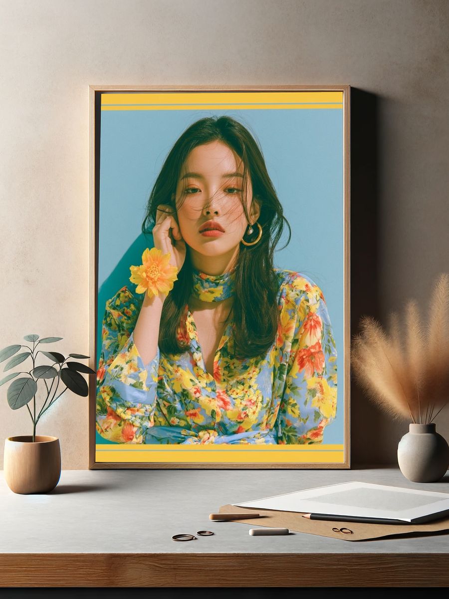 Floral Portrait Photography Poster. — room view 2