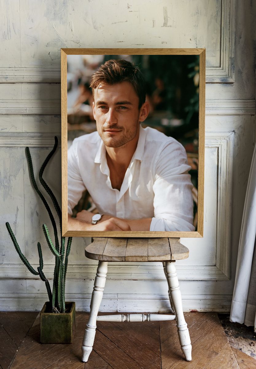 Portrait of a Man Photography Poster. room preview