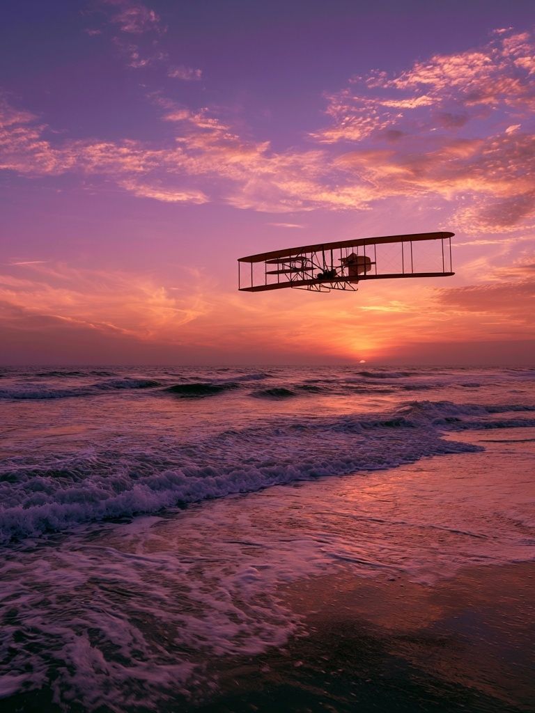 Sunset Flight Over Ocean Poster. poster — photography art