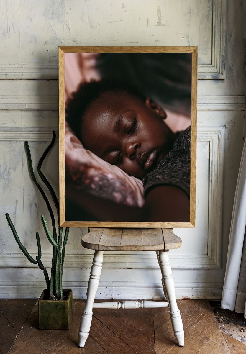 Sleeping Child Portrait Poster. room preview