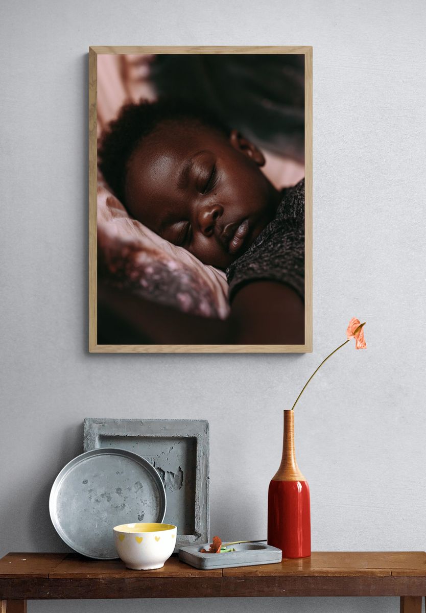 Sleeping Child Portrait Poster. — room view 3