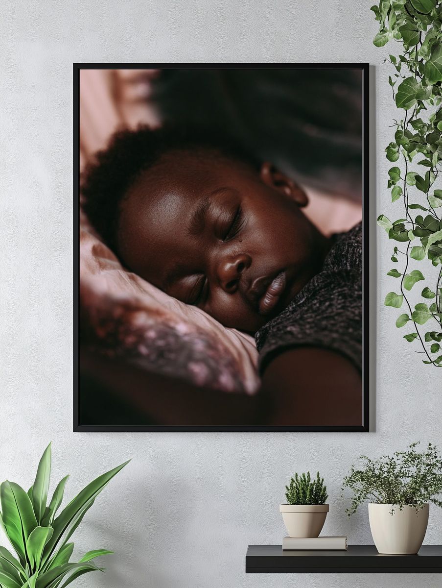 Sleeping Child Portrait Poster. — room view 4