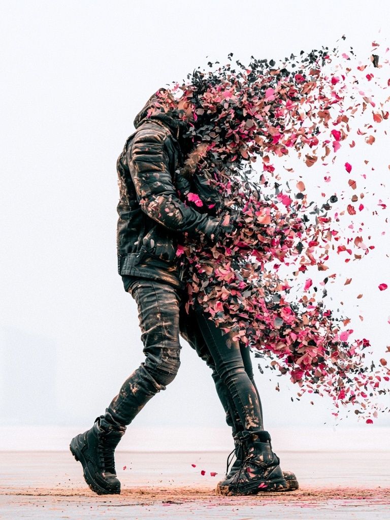 Disintegrating Figure Photography Poster. poster — photography art