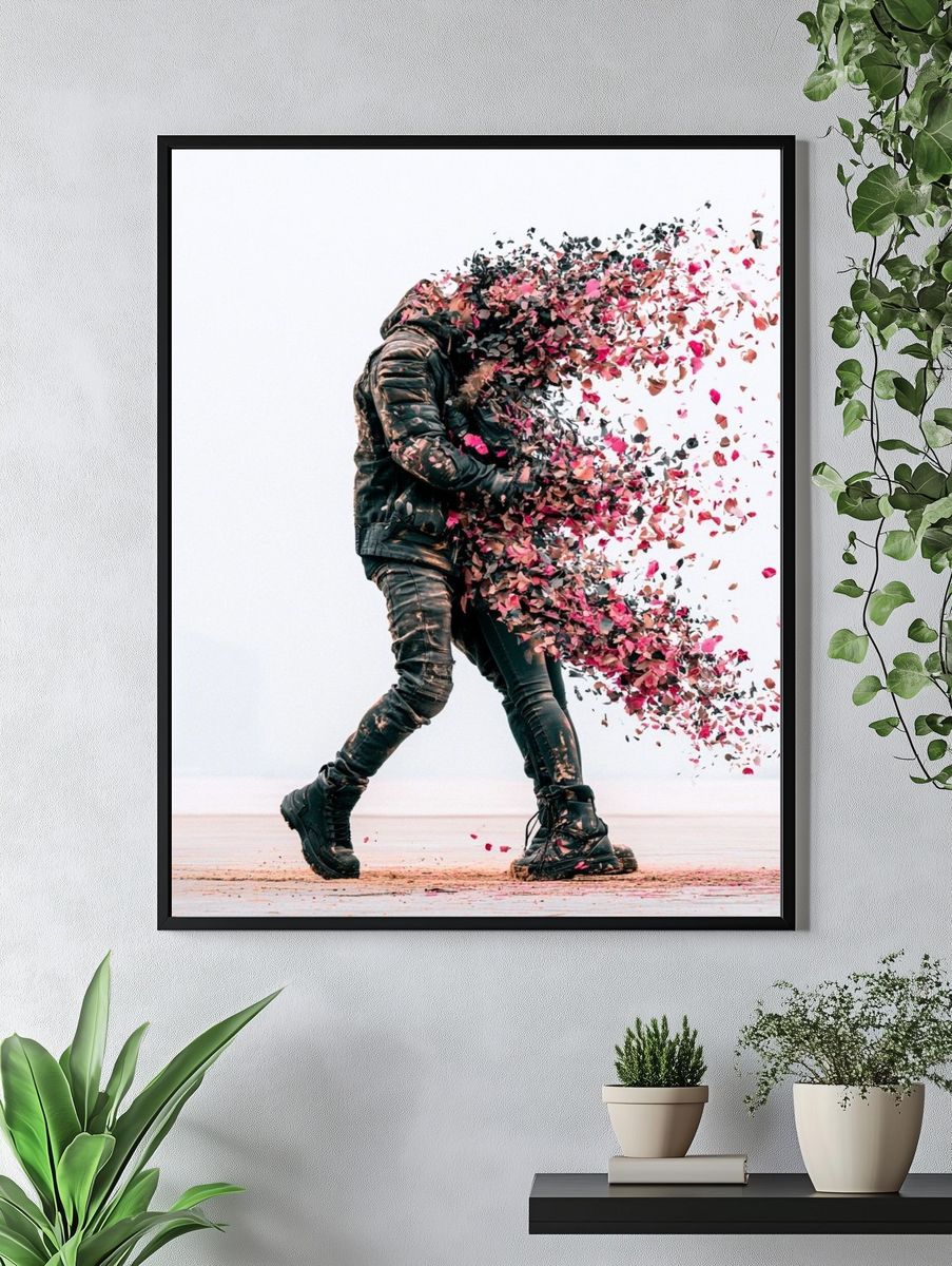 Disintegrating Figure Photography Poster. — room view 4