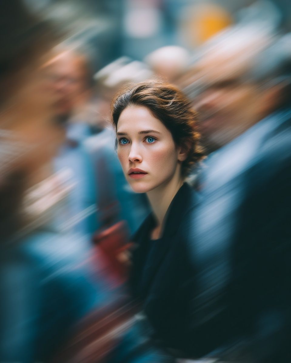 Blurred Portrait Photography Poster. poster detail