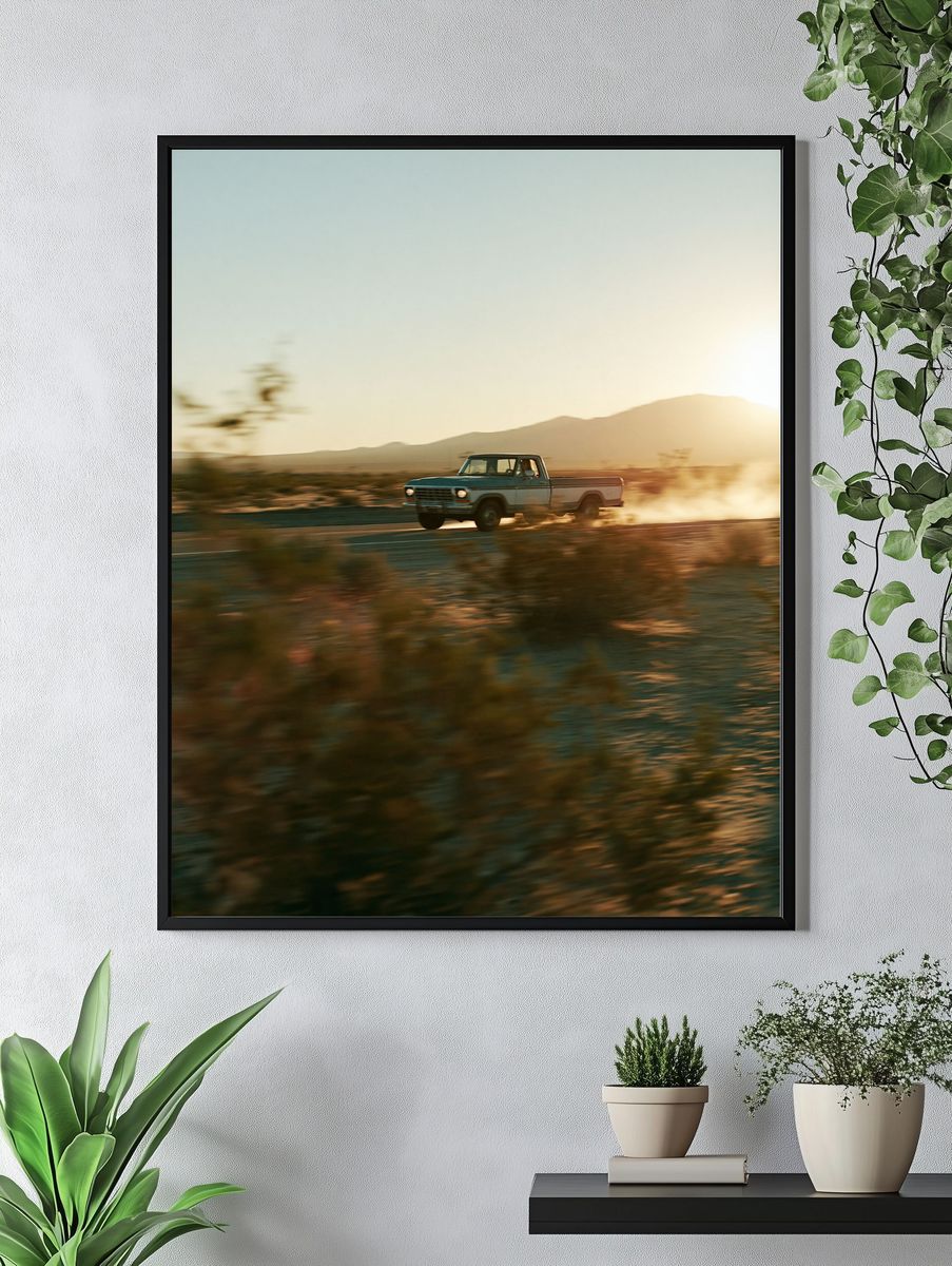 Desert Pickup Drive Photography Poster. — room view 4