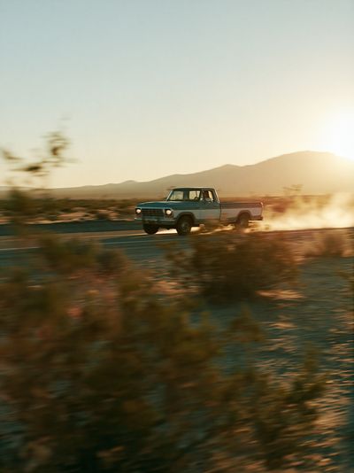 Desert Pickup Drive Photography Poster. poster