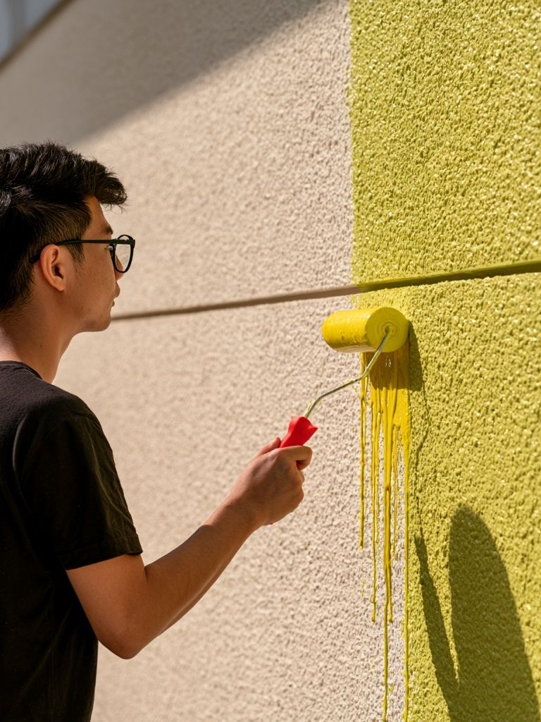 Wall Painting in Sunlight Photography Poster. poster detail