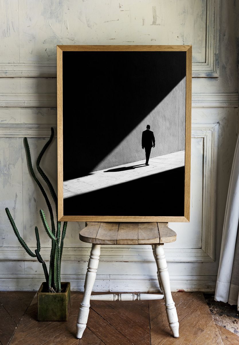 Solitary Figure in Light Poster. room preview