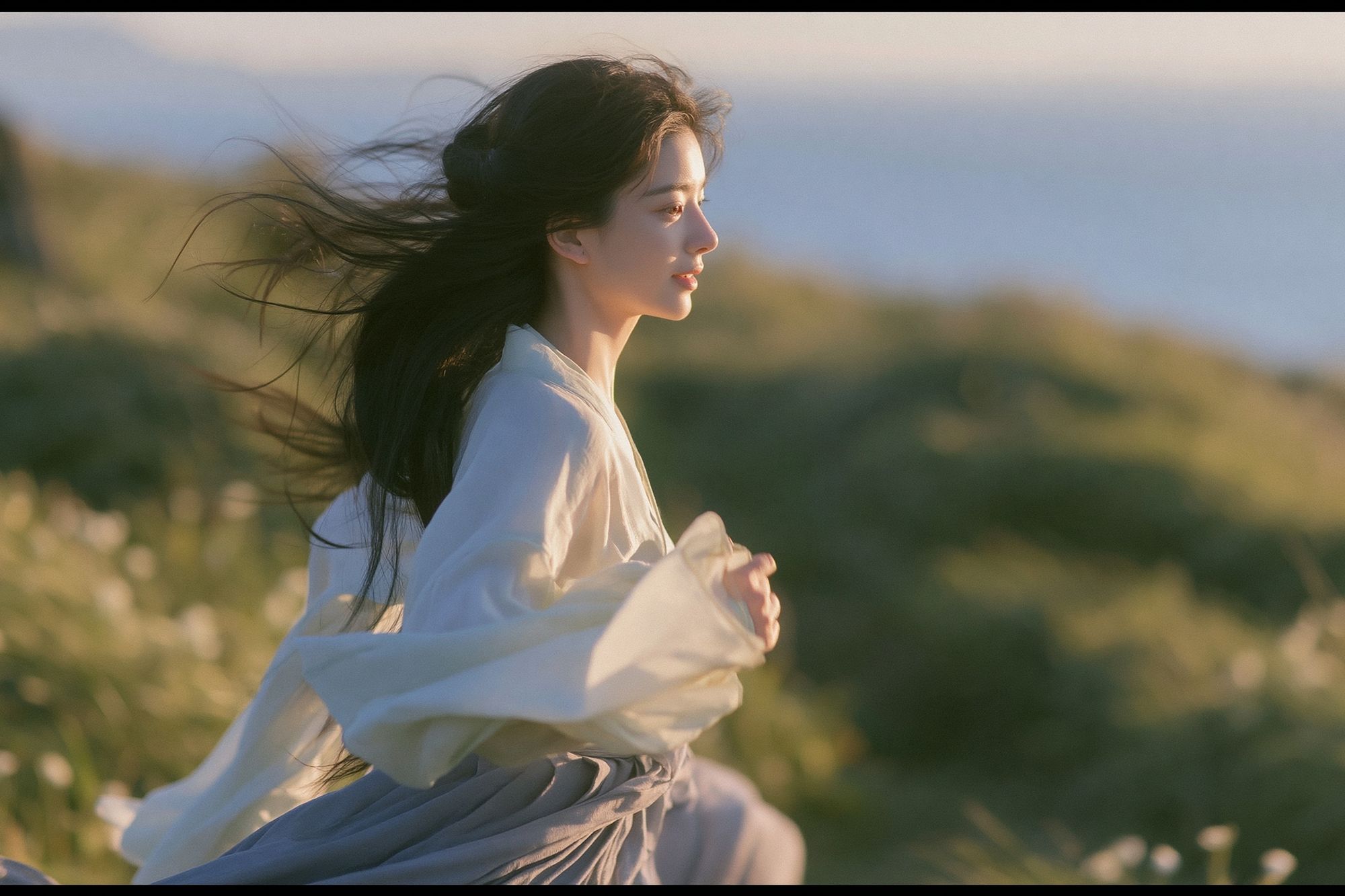 Windblown Woman Portrait Photography Poster. poster — photography art