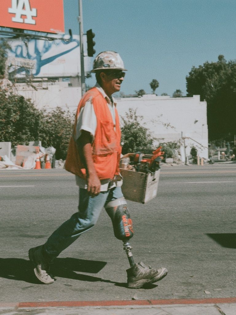 Construction Worker Street Photography Poster. poster detail