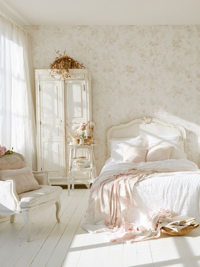 Romantic French Bedroom Photography Poster. poster detail